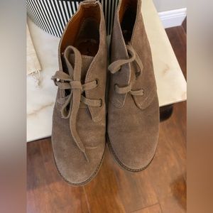 Lucky Brand suede lace up booties